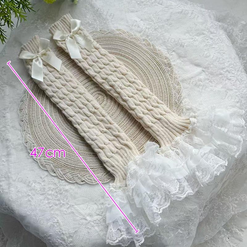 ハイソックス レディース (st47#) 当日発送 2type 8color ルーズソックス レッグウォーマー ロング lolita ロリータ風 ゆったり レース 可愛い くつ下 靴下 女性 |  | 17