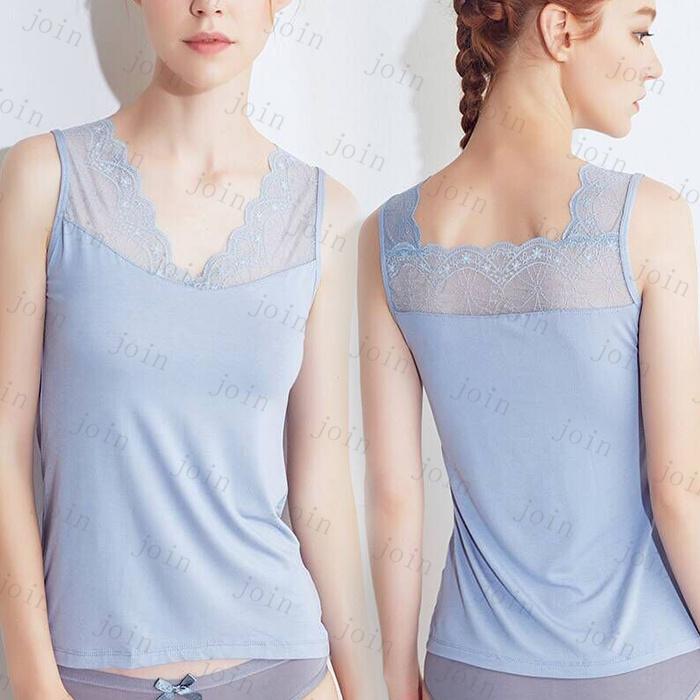タンクトップ レディース 日本国内当日発送 6color キャミソール インナー レース ノースリーブ 透け感 トップス 肌着 シンプル ストレッチ 下着 #TK12 |  | 06