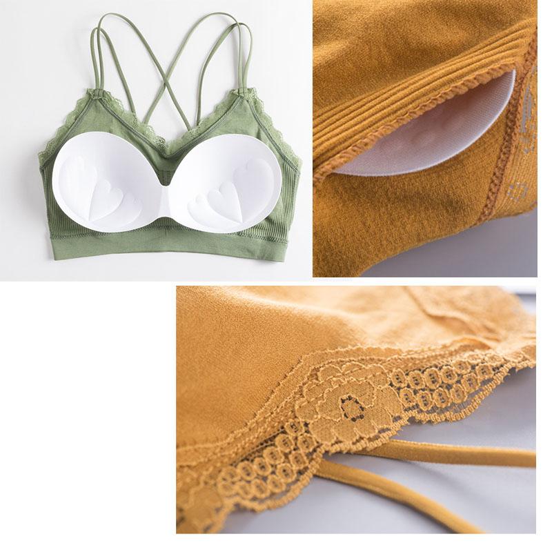 2枚セットソフトカップ取り外しブラジャー お中元 ブラジャー ノンワイヤー ブラジャー 大きいサイズ ブラジャー フルカップ 韓国ファッション お中元 #TK15 |  | 09