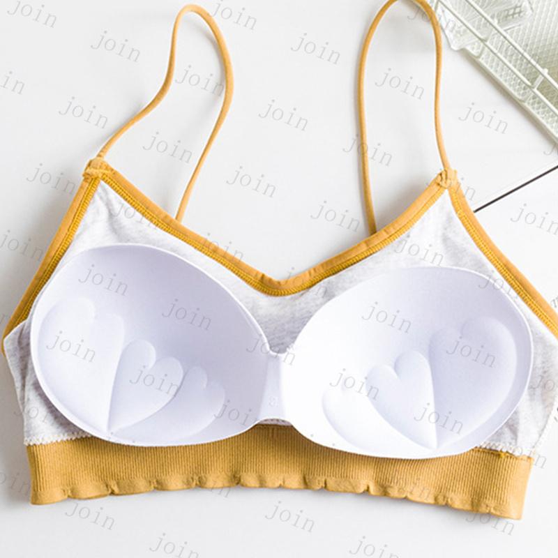 ブラジャー 2枚セット ノンワイヤー 夏用 薄い レディースインナー ナイトブラ おしゃれ 可愛い ジュニアブラ シームレス ブラトップ  バストアップ 補正 #tk19 |  | 05