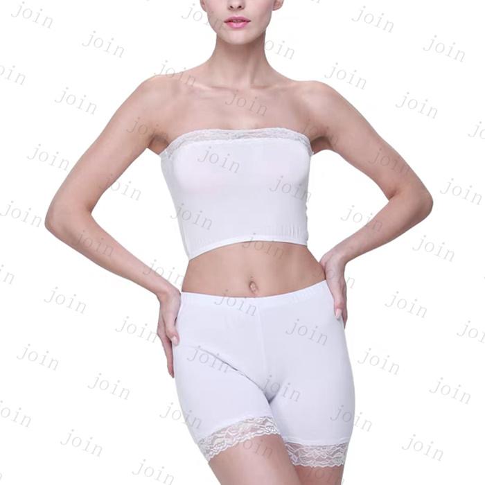 チューブトップ ショーツ セット (tk23#) 日本国内当日発送 上下セット 下着 インナー レディース ストラップレス ショートパンツ 無地 ノンワイヤー レース |  | 06