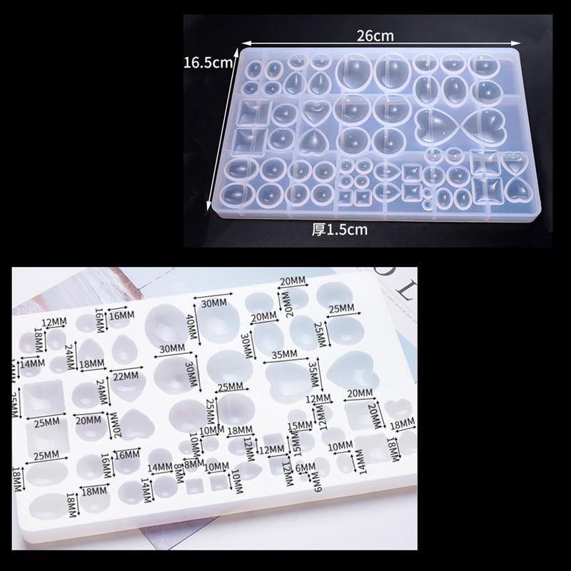 シリコンモールド uvレジンアクセサリー プレゼント 送料無料 可愛いレジン液 ネックレス ペンダント UVレジン型 ブレスレット ネイルパーツ 58種 セール #UV108 |  | 05