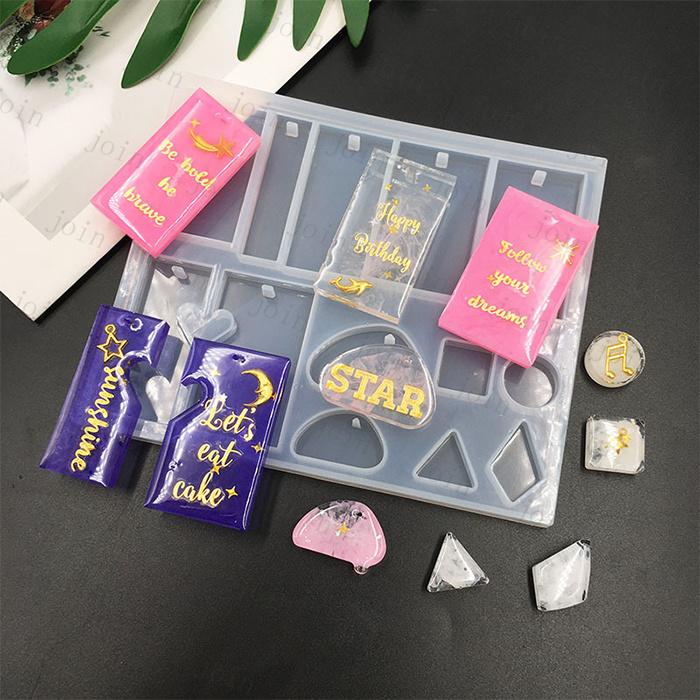 2点セット シリコンモールド UVレジン液60g 日本国内当日発送 穴あり レジンクラフト 手芸 UVレジン 長方形 三角 丸い レジン用品 ハンド#uv118 |  | 04