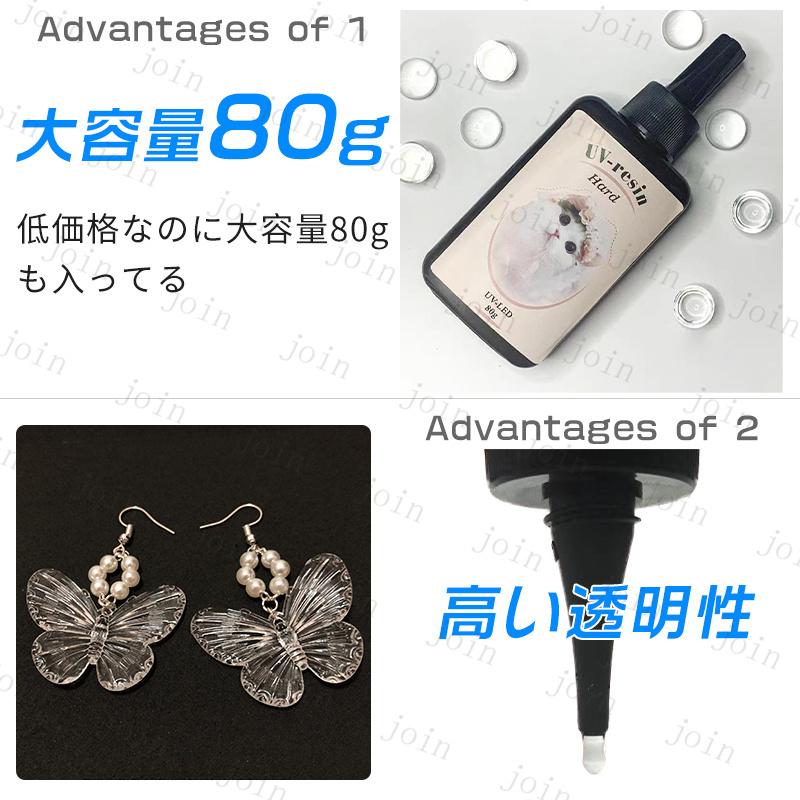 UVレジン液 日本国内当日発送 レジン液 80g 大容量 ハード レジンクラフト レジンアート ポイント消化 高透明 黄変にくい 手芸 手作り 高粘度 #uv179 |  | 01