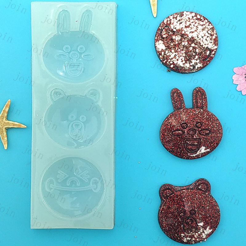 2点セット（シリコンモールド＋UVレジン液60g）日本国内当日発送 シリコンモールド 動物 笑顔 かわいい レジン用品 ハンドメイド 手作り #uv182 |  | 02