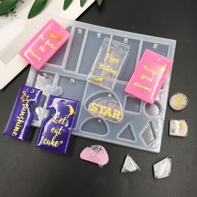 31種類シリコンモールド 穴あり 四角 正方形 uvレジンモールド uvレジン型 三角 丸い ネックレス ソフトモールド 指輪 アクセサリーパーツ セール #UV62 |  | 02