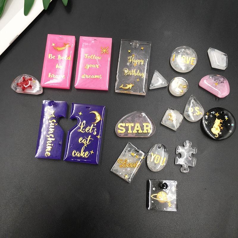 31種類シリコンモールド 穴あり 四角 正方形 uvレジンモールド uvレジン型 三角 丸い ネックレス ソフトモールド 指輪 アクセサリーパーツ セール #UV62 |  | 07