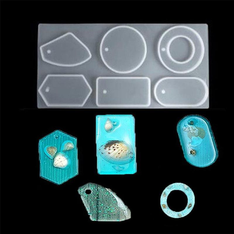 31種類シリコンモールド 穴あり 四角 正方形 uvレジンモールド uvレジン型 三角 丸い ネックレス ソフトモールド 指輪 アクセサリーパーツ セール #UV62 |  | 08