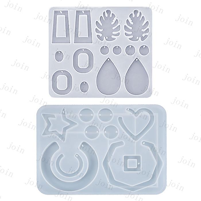 シリコンモールド 丸 日本国内当日発送 13種類セット 穴あり 葉っぱ 星 ハート 楕円 レジン型 いろんな形 混合 レジン封入 手芸材料 #uvz299 |  | 01