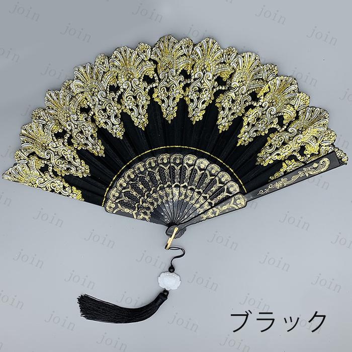 扇子 レディース (z143#) 当日発送 8color タッセル ハンドファン 折りたたみ 涼しい レース 刺繍 和装小物 女性用 夏物 おしゃれ 軽い プレゼント ギフト 上品 |  | 01
