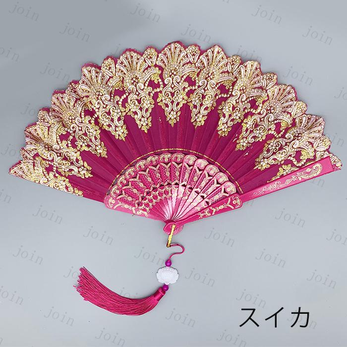 扇子 レディース (z143#) 当日発送 8color タッセル ハンドファン 折りたたみ 涼しい レース 刺繍 和装小物 女性用 夏物 おしゃれ 軽い プレゼント ギフト 上品 |  | 04