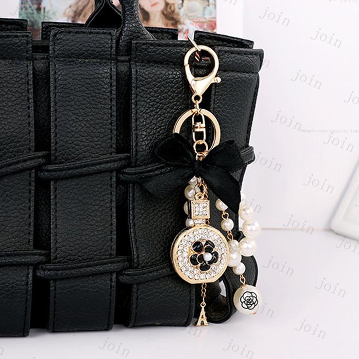 キーホルダー 日本国内当日発送 2color バッグチャーム リボン おしゃれ 金属 真珠 パール キーリング キラキラ ラインストーン アクセサリー #z69 |  | 06