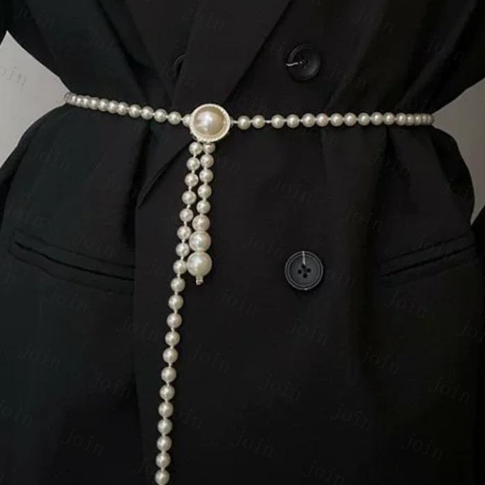 ベルト レディース (z93#) 日本国内当日発送 パールベルト ドレス エレガント 可愛い ゴムベルト 韓国 ウエストベルト 結婚式 チェーン 細ベルト パール 華やか |  | 01