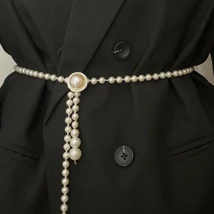 ベルト レディース (z93#) 日本国内当日発送 パールベルト ドレス エレガント 可愛い ゴムベルト 韓国 ウエストベルト 結婚式 チェーン 細ベルト パール 華やか |  | 02