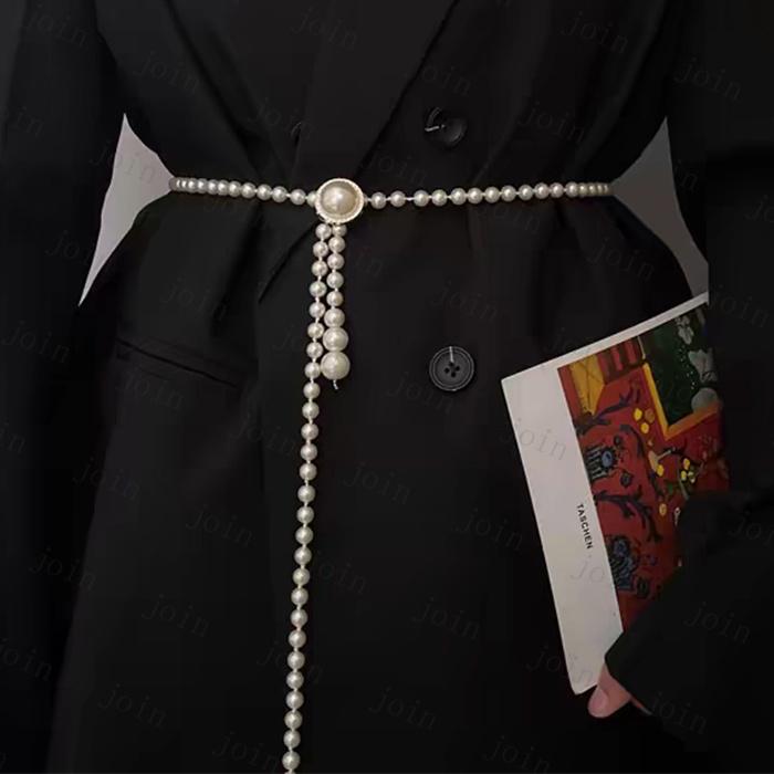 ベルト レディース (z93#) 日本国内当日発送 パールベルト ドレス エレガント 可愛い ゴムベルト 韓国 ウエストベルト 結婚式 チェーン 細ベルト パール 華やか |  | 03