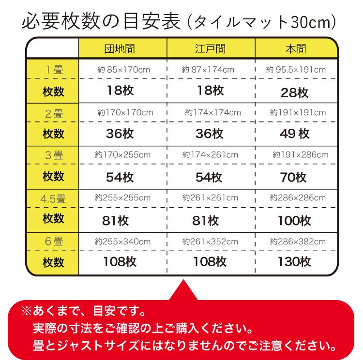 タイルマット タイルカーペット 猫　犬　吸着 20枚 30cm 約1畳 ペット 抗菌 防臭｜joint-net｜22