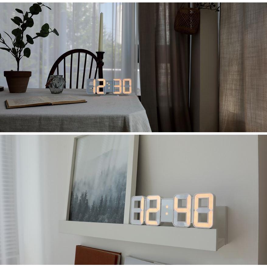 mooas LED時計周辺照度により明るさ自動調節 時間温度カレンダー機能卓上時計壁掛け時計 |  | 01