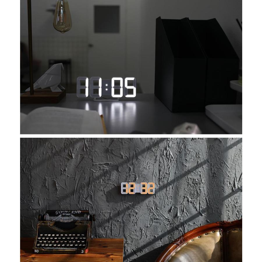 mooas LED時計周辺照度により明るさ自動調節 時間温度カレンダー機能卓上時計壁掛け時計 |  | 03