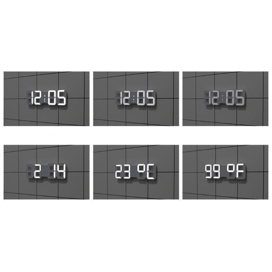 mooas LED時計周辺照度により明るさ自動調節 時間温度カレンダー機能卓上時計壁掛け時計 |  | 09