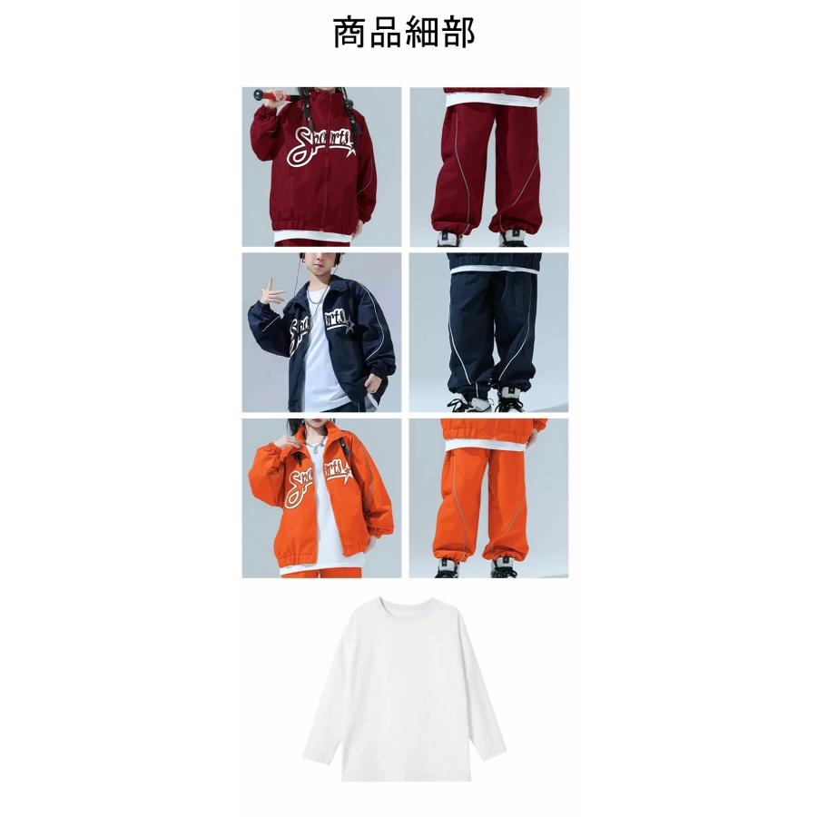 キッズダンス スポーツ服 ネイビー 赤 オレンジ 紺色 ダンス衣装