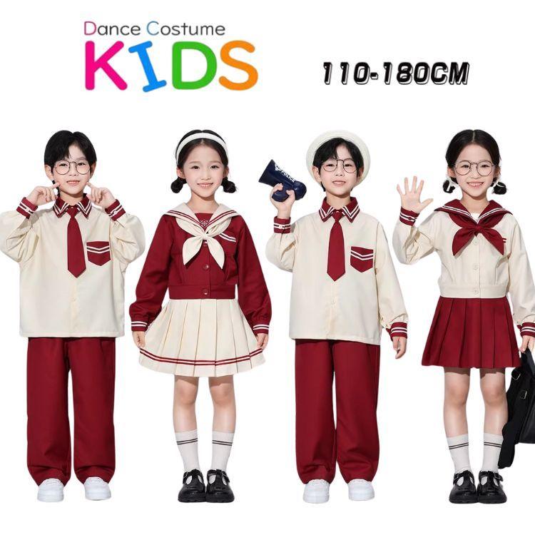 赤 ベージュ レッド シャツ セーラー服 JK制服 パンツ プリーツ