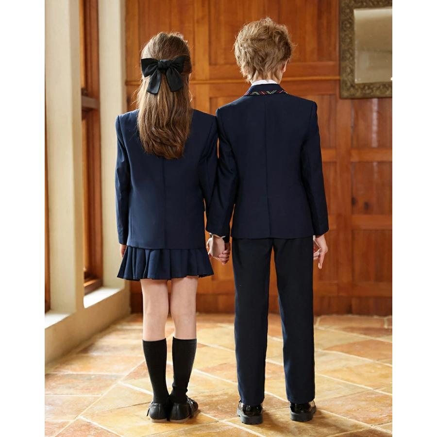 【6点セット】未使用級✨️ネイビーフォーマルスーツ 卒業スーツ 卒服 170 小学校 卒業式 スーツ 女の子 6年生 【6点セット/選べるブローチ