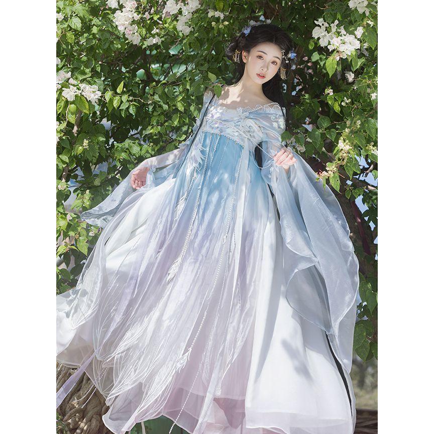 チャイナドレス ワンピース トップス 2点セット 仮装 漢服 コスプレ