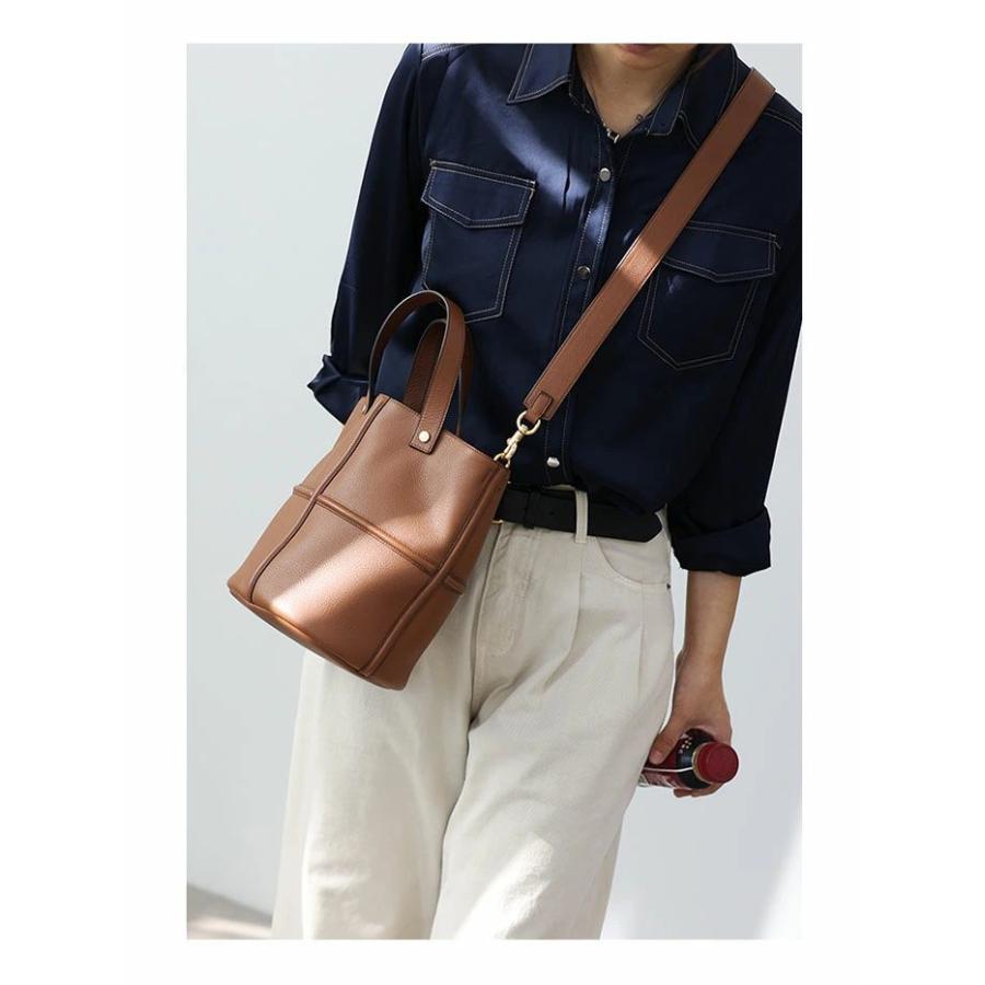 限定クーポンで7580円☆本革 バケツバッグ レディース 大きめ 本革