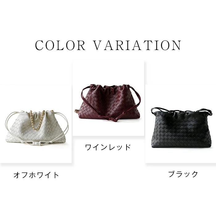 本革 バッグ 巾着バッグ ショルダー 編み込み バッグ 2way ショルダーバッグ レディース 斜めがけ ハンドバッグ 羊革 手提げバッグ レザー 肩掛け 大人 軽量 大_15