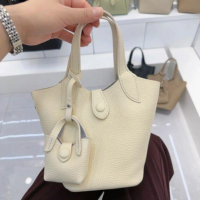 本革 ハンドバッグ レディース バケツバッグ バケツ型 バッグ ショルダーバッグ バッグインバッグ 2way 斜め掛け 肩掛け 持ち手 フォーマル 大容量 本革 レザー