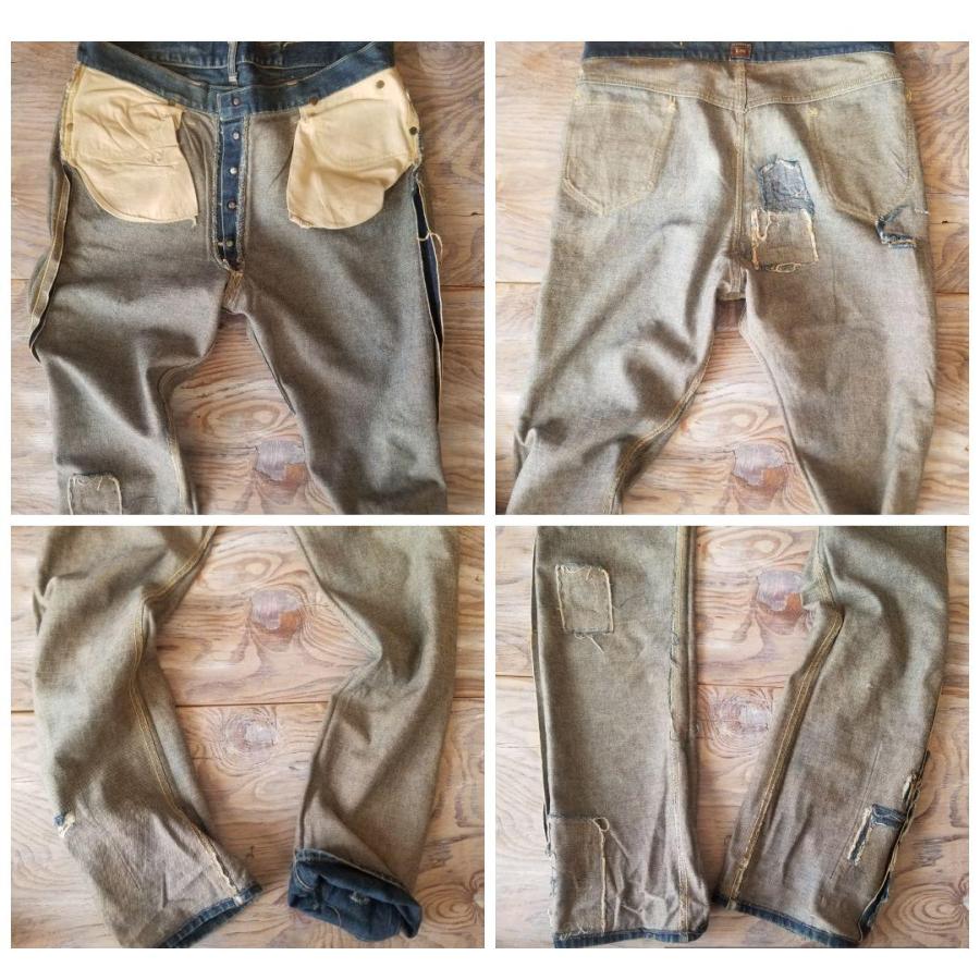 1948s Lee RIDERS 101B 40s vintage Lee101b denim panels 時物 1948s Lee RIDERS 101B 40s vintage Lee101b denim panels 時物