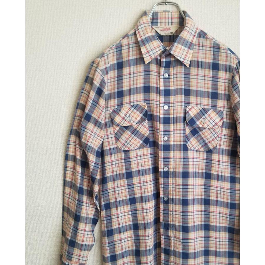 1979年 LEVIS ヴィンテージリーバイス チェックシャツ　M ビックE  1979s vintage Levi's BIG E check shirt｜joker-shop｜02