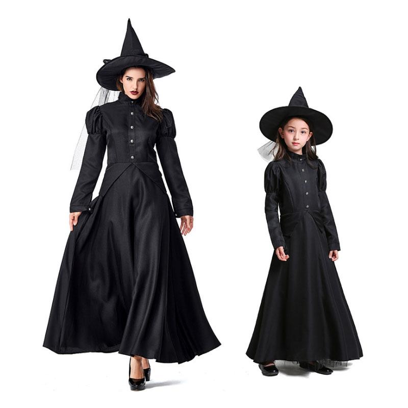 ハロウィン衣装 子供用 大人用 魔女 巫女 コスプレ衣装 ロングドレス ワンピース 帽子 長袖 親子ペア 家族 仮装 Cos014 ジョーカー 通販 Yahoo ショッピング