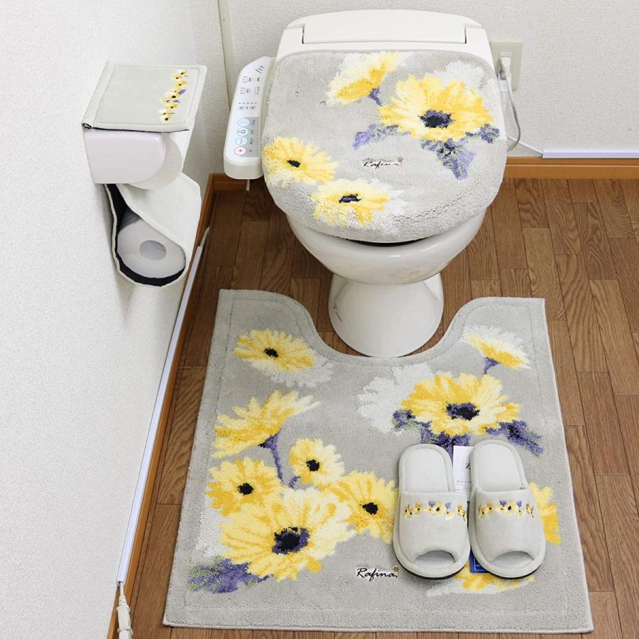 トイレマット セット ５点 ロング 洗浄便座用 耳長 抗菌 おしゃれ 北欧 高級ブランド 日本製 高級ブランド 風水 防臭 吸水加工 かわいい 抗菌防臭加工 耳長 抗菌 ラフィ Japan Jokers Sale 25 Off