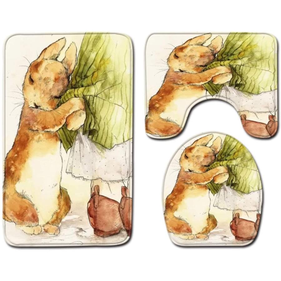 トイレマット Japanのトイレマット 吸水 速乾 滑り止め付き トイレタリー おし トイレ用マット カバーセット インテリア トイレタリー Japan Jokers かわいい動物柄3ピースバスラグセット洗えるバスルーム お手洗い トイレ床マット 大人気新品