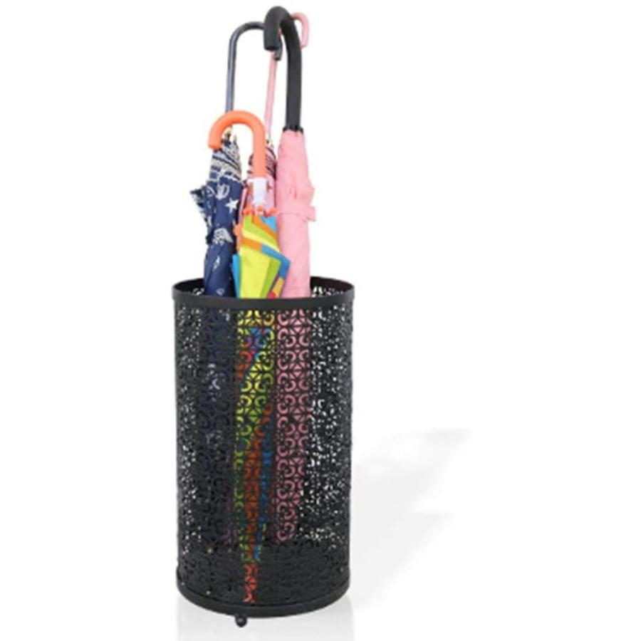 【送料0円】 傘立て 黒い傘ホルダー傘はオフィス、家、杖、杖用の出入り口のないスタンド用の屋内スタンド-ロングとショートのアンブレララック (Color : Bla 傘立て
