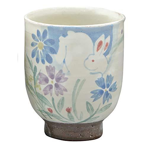 京焼 清水焼 圭司窯 組湯呑 宵待うさぎ UFY008 12cm :s-4580159505459 京焼 清水焼 圭司窯 組湯呑 宵待うさぎ UFY008 12cm :s-4580159505459