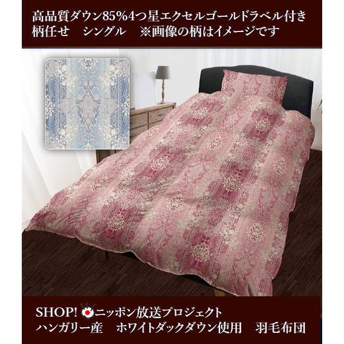 フランス産ホワイトダックダウン羽毛掛ふとんシングルモリリン