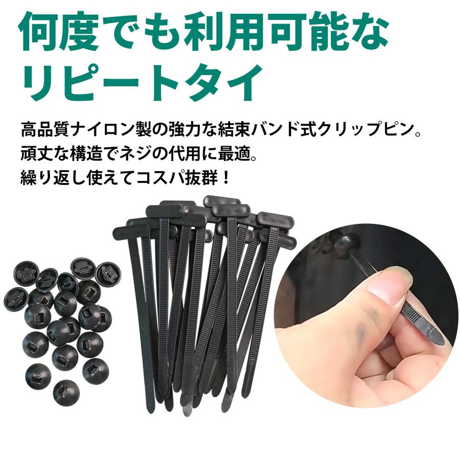 なセルフロック式ナイロン製20個ユニバーサルケーブルタイバックル付き