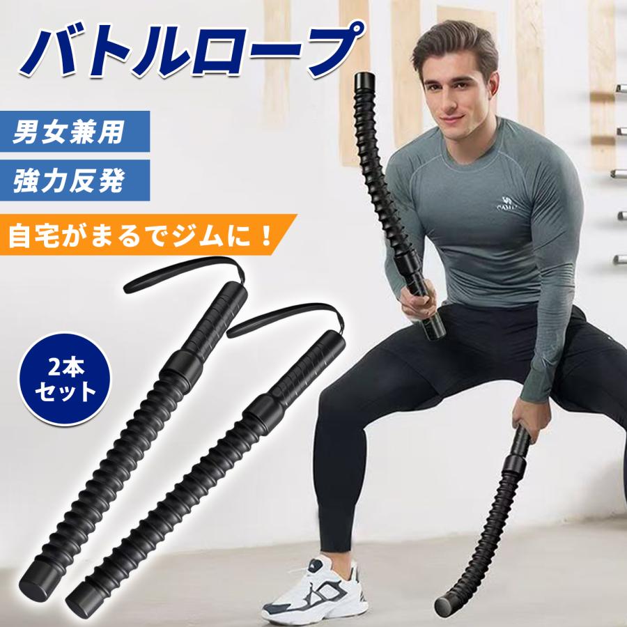 2本セット】携帯型 コードレスバトルロープ 自宅用 バトルロープ 筋