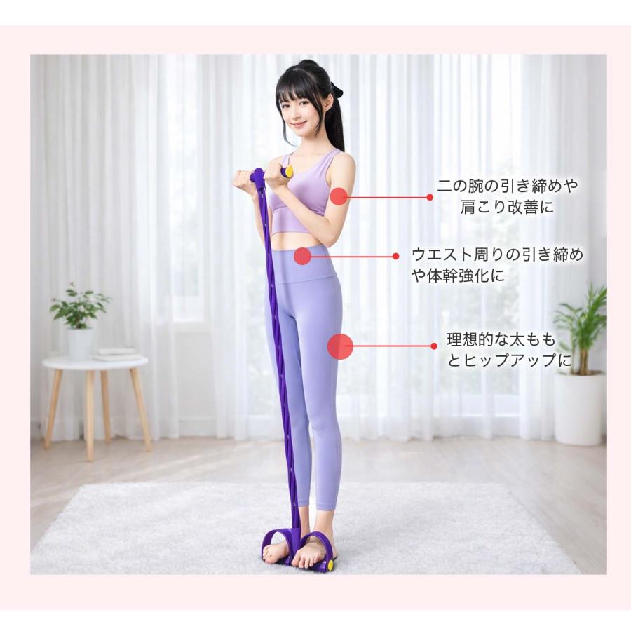 トレーニングチューブ 快適タイプ エクササイズバンド ストレッチ