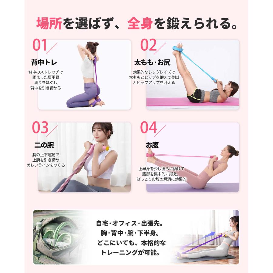 トレーニングチューブ エクササイズバンド ストレッチバンド 高弾性