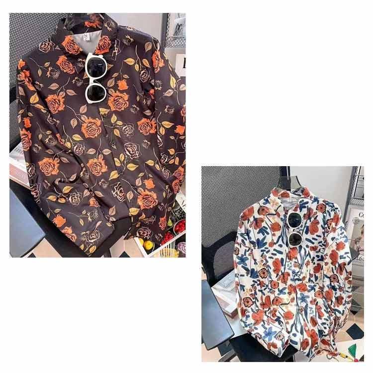 男女兼用 長袖シャツ 花柄 メンズ アロハシャツ 南国風 レディース カジュアルシャツ リゾートウェア ユニセックス 総柄 アロハシャツ ブラウス 前 |  | 14