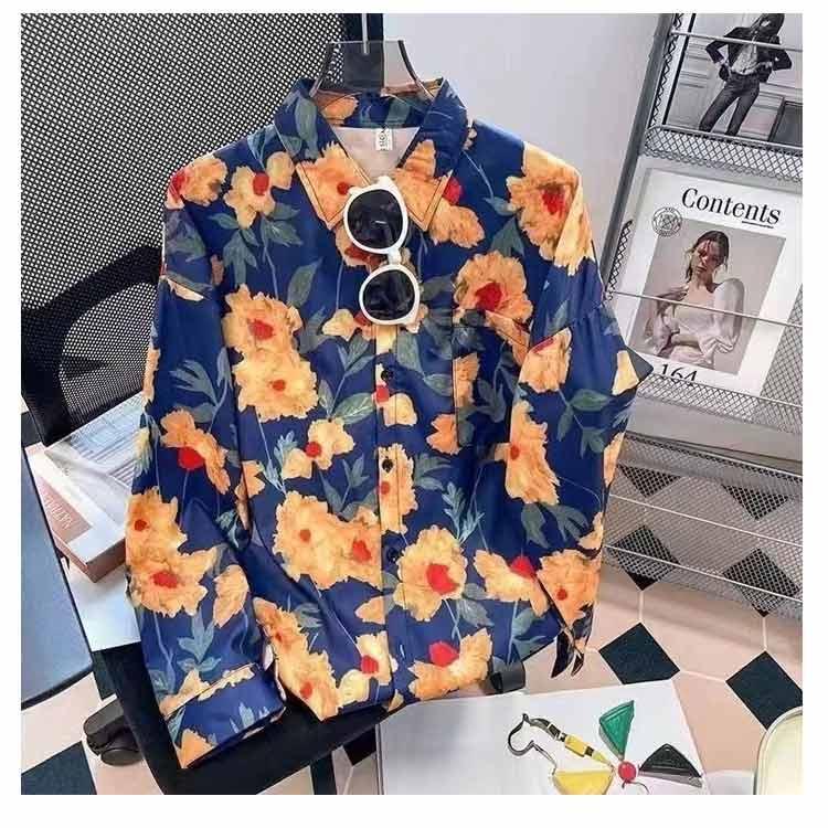 男女兼用 長袖シャツ 花柄 メンズ アロハシャツ 南国風 レディース カジュアルシャツ リゾートウェア ユニセックス 総柄 アロハシャツ ブラウス 前 |  | 15