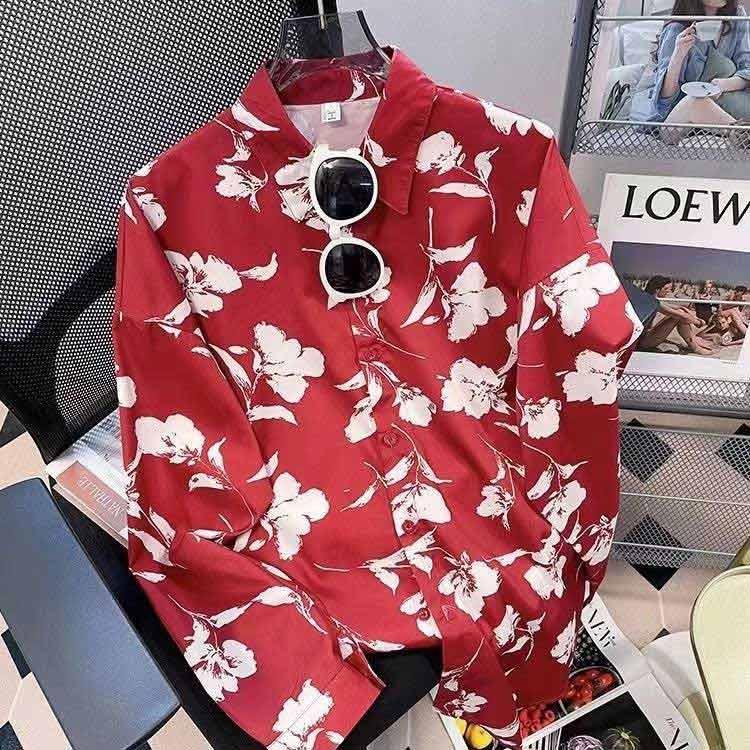 男女兼用 長袖シャツ 花柄 メンズ アロハシャツ 南国風 レディース カジュアルシャツ リゾートウェア ユニセックス 総柄 アロハシャツ ブラウス 前 |  | 03