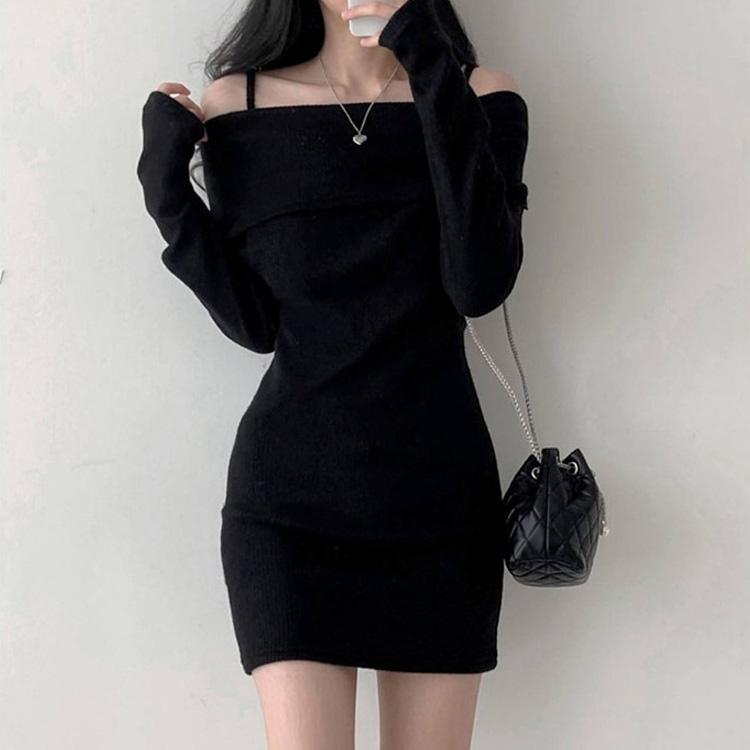 Sexy Dynamite QUEEN オフショルダー ミニワンピース 黒 Amazon.co.jp: [DMbinshun] ワンピース レディース