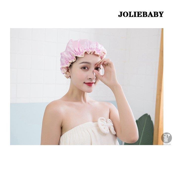 シャワーキャップ ナイトキャップ ヘアキャップ レディース 浴用帽子 睡眠キャップ ヘアバンド ロングヘア 防水 バス用品 保湿 美髪 全5色｜joliebaby-shop｜05