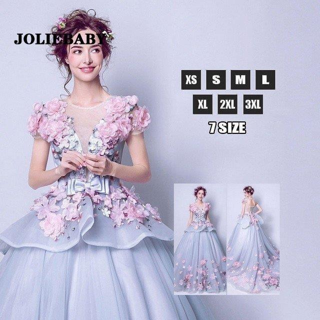 カラードレス パーティードレス ロングドレス プリンセスライン カラードレス パーティードレス ロングドレス プリンセスライン