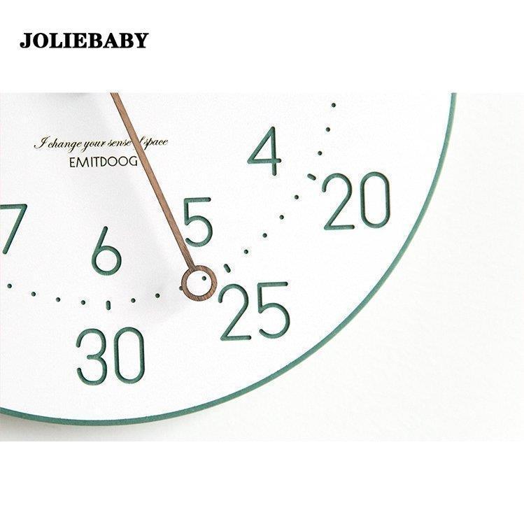 壁掛け時計 掛け時計 知育時計 時計 木製 見やすい 北欧 デジタル 教育グッズ 子供 連続秒針 大文字 アラビア数字 電池式 教育用クロック 子供部屋｜joliebaby-shop｜08