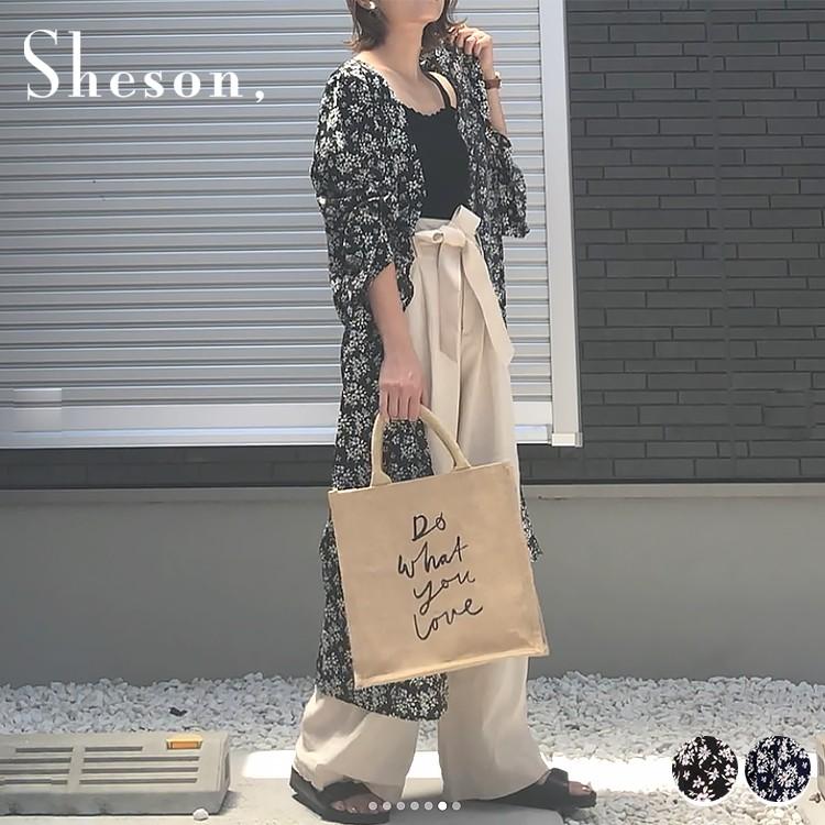 Shesonシーズン 小花柄ガウンカーディガン 春 夏 ガウン ワンピース フレア 袖 フラワー ロングカーディガン 羽織り アウター Uv対策に 181nb545 Jolielle Yahoo ショッピング店 通販 Yahoo ショッピング